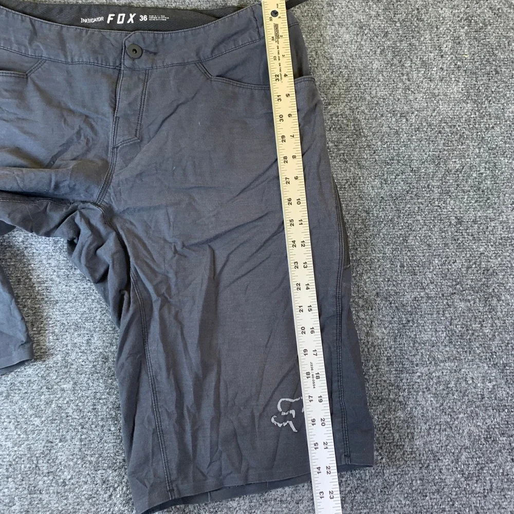 Fox Racing Indicator MTB Shorts Mens 36 Gray Adjustable Waist Technical